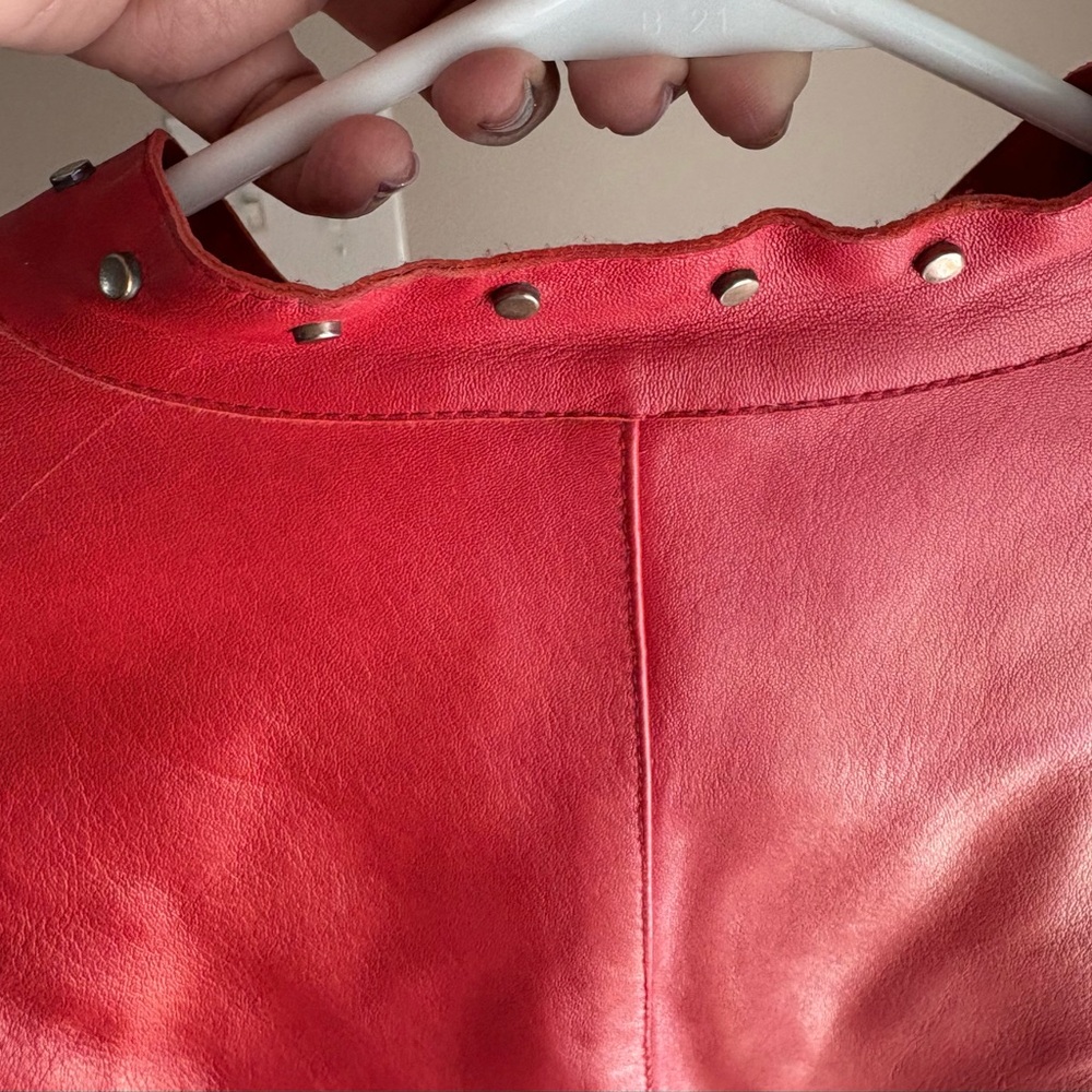 Cache Red Leather Jacket with Studs - image 11